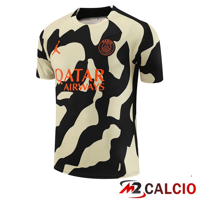 T Shirt Allenamento Paris PSG Nero Giallo 2023/2024