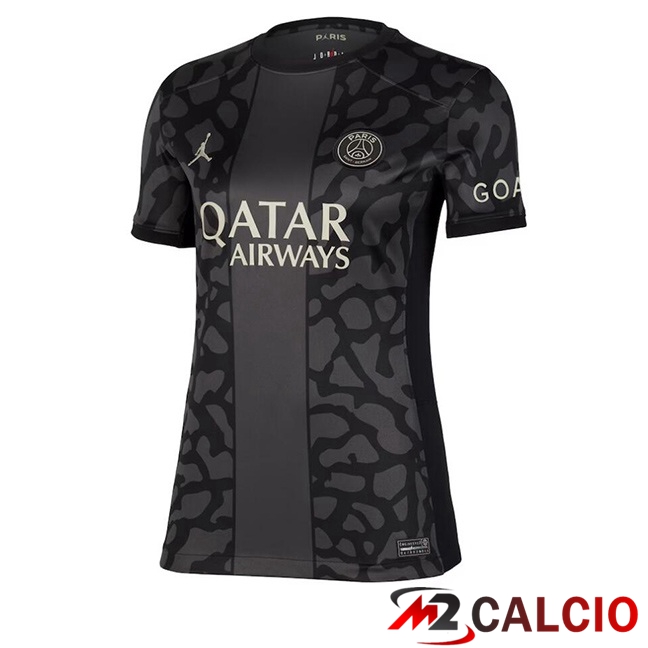 Maglie Calcio Personalizzate,Tute Calcio Squadre,Maglia Nazionale Italiana Calcio | Maglie Calcio Paris PSG Donna Terza Nero 2023/2024