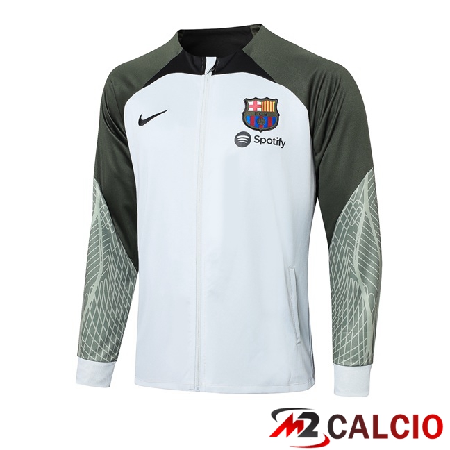 Maglie Calcio Personalizzate,Tute Calcio Squadre,Maglia Nazionale Italiana Calcio | Giacca Calcio FC Barcellona Bianco Verde 2023/2024