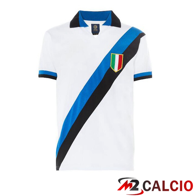 Maglie Calcio Inter Milan Retro Seconda Bianco Blu 1963-1964
