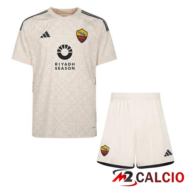Maglie Calcio Personalizzate,Tute Calcio Squadre,Maglia Nazionale Italiana Calcio | Maglie Calcio AS Roma Bambino RIYADH SEASON Seconda Giallo 2023/2024
