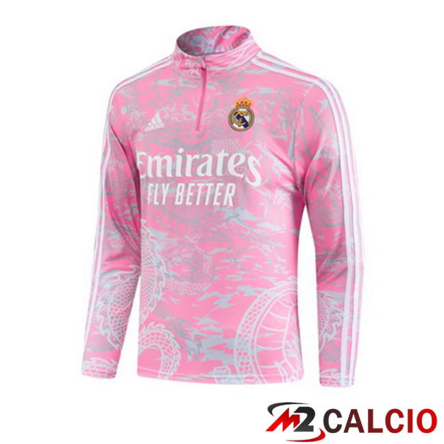 Maglie Calcio Personalizzate,Tute Calcio Squadre,Maglia Nazionale Italiana Calcio | Felpa Allenamento Real Madrid Rosa 2023/2024