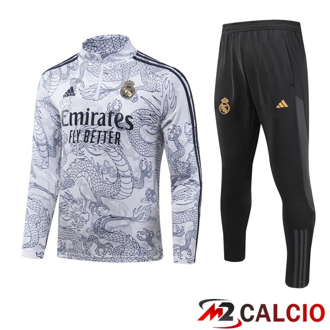 Maglie Calcio Personalizzate,Tute Calcio Squadre,Maglia Nazionale Italiana Calcio | Insieme Tuta Calcio Real Madrid Bianco 2023/2024