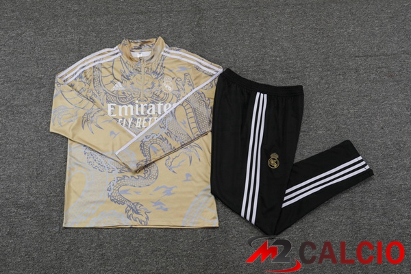 Insieme Tuta Calcio Real Madrid Giallo 2023/2024