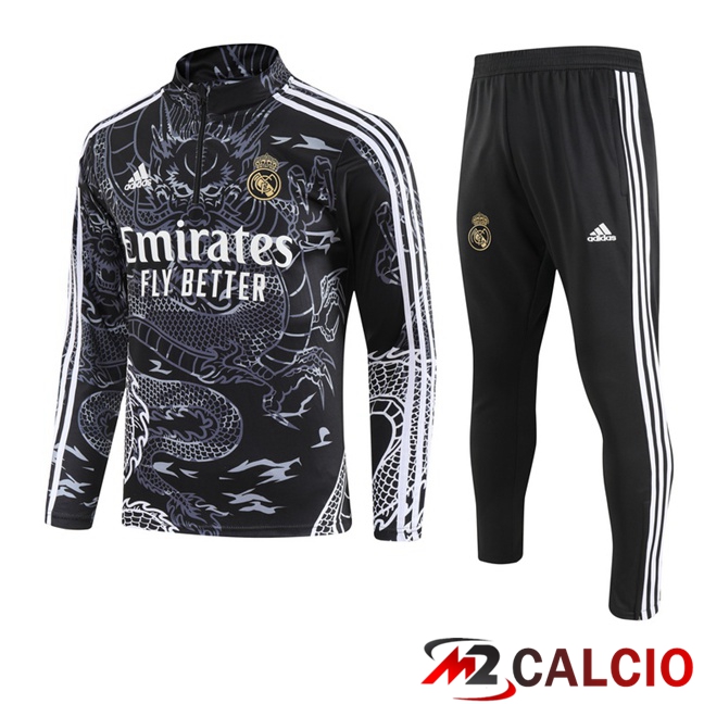 Maglie Calcio Personalizzate,Tute Calcio Squadre,Maglia Nazionale Italiana Calcio | Insieme Tuta Calcio Real Madrid Nero 2023/2024