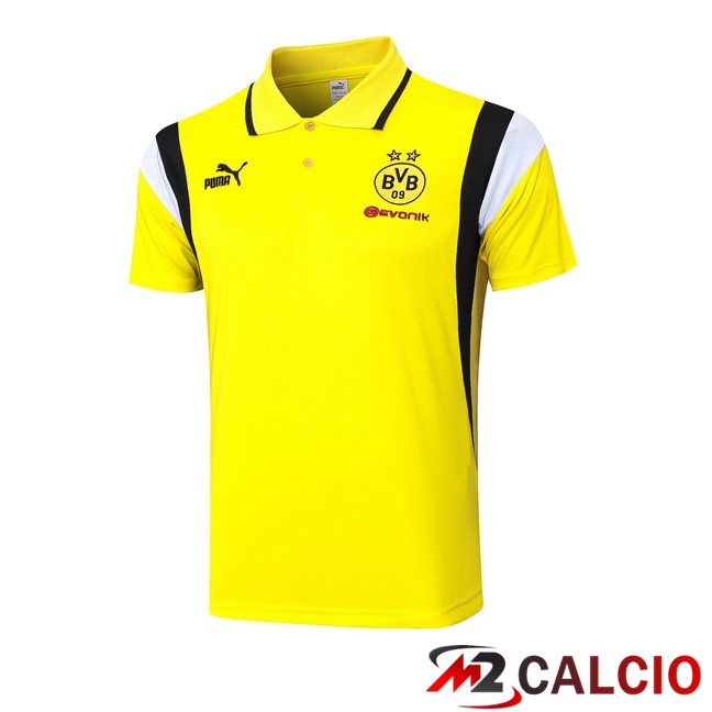 Maglie Calcio Personalizzate,Tute Calcio Squadre,Maglia Nazionale Italiana Calcio | Maglia Polo Dortmund BVB Giallo 2023/2024