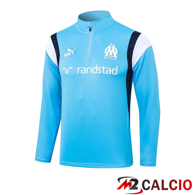 Maglie Calcio Personalizzate,Tute Calcio Squadre,Maglia Nazionale Italiana Calcio | Felpa Allenamento Marsiglia OM Blu 2023/2024