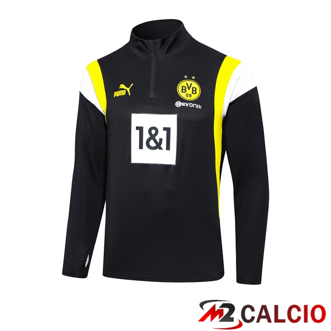 Maglie Calcio Personalizzate,Tute Calcio Squadre,Maglia Nazionale Italiana Calcio | Felpa Allenamento Dortmund BVB Nero 2023/2024
