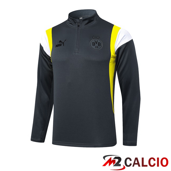 Maglie Calcio Personalizzate,Tute Calcio Squadre,Maglia Nazionale Italiana Calcio | Felpa Allenamento Dortmund BVB Grigio 2023/2024