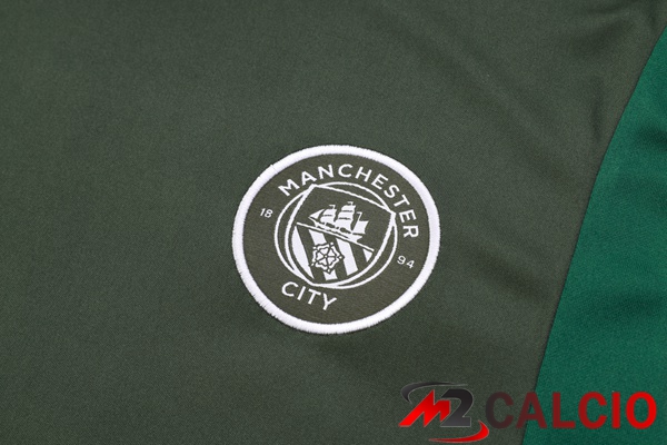 T Shirt Allenamento Manchester City + Pantaloni Verde 2023/2024