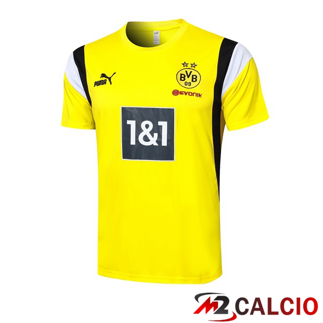 Maglie Calcio Personalizzate,Tute Calcio Squadre,Maglia Nazionale Italiana Calcio | T Shirt Allenamento Dortmund BVB Giallo 2023/2024