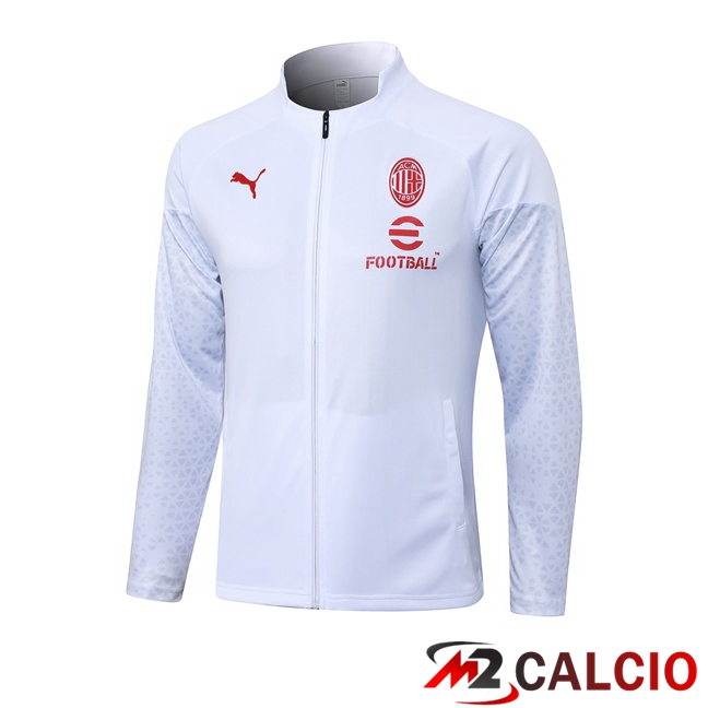 Maglie Calcio Personalizzate,Tute Calcio Squadre,Maglia Nazionale Italiana Calcio | Giacca Calcio AC Milan Bianco 2023/2024