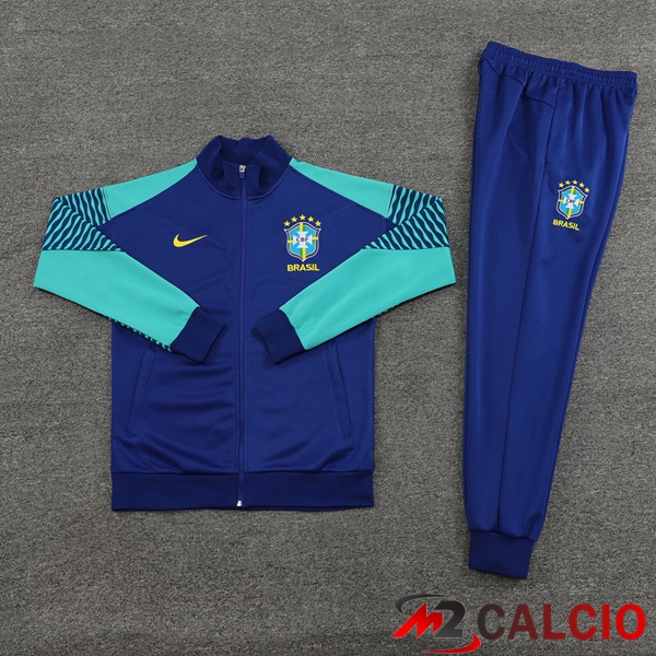 Insieme Tuta Calcio - Giacca Brasile Blu 2023/2024