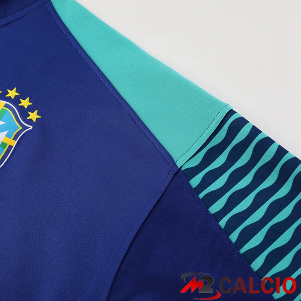 Insieme Tuta Calcio - Giacca Brasile Blu 2023/2024