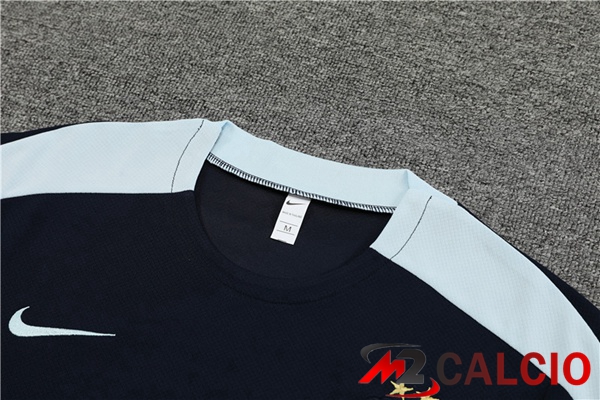 T Shirt Allenamento Francia + Pantaloncini Blu Reale 2023/2024