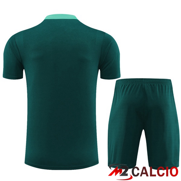 T Shirt Allenamento Portogallo + Pantaloncini Verde 2023/2024