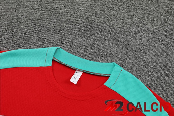 T Shirt Allenamento Portogallo + Pantaloncini Rosso 2023/2024