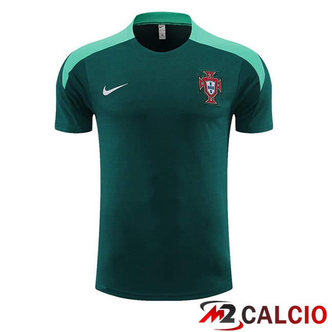 Maglie Calcio Personalizzate,Tute Calcio Squadre,Maglia Nazionale Italiana Calcio | T Shirt Allenamento Portogallo Verde 2023/2024
