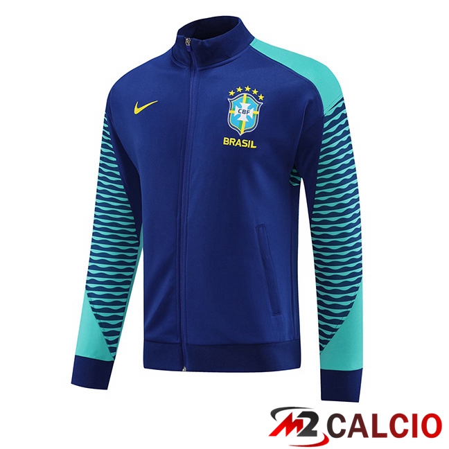 Maglie Calcio Personalizzate,Tute Calcio Squadre,Maglia Nazionale Italiana Calcio | Giacca Calcio Brasile Blu 2023/2024