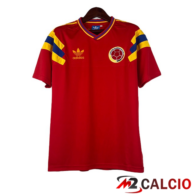 Maglie Calcio Personalizzate,Tute Calcio Squadre,Maglia Nazionale Italiana Calcio | Maglie Calcio Colombia Retro Seconda Rosso 1990