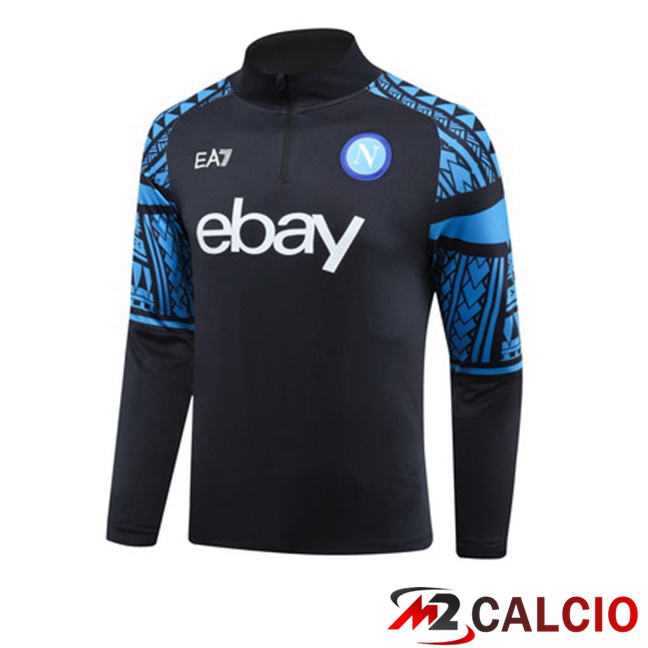 Maglie Calcio Personalizzate,Tute Calcio Squadre,Maglia Nazionale Italiana Calcio | Felpa Allenamento SSC Napoli Blu Reale 2023/2024