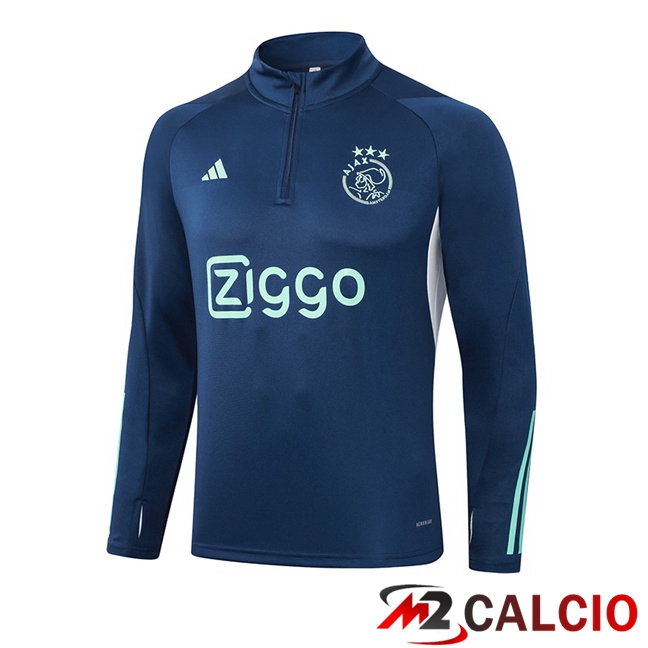 Maglie Calcio Personalizzate,Tute Calcio Squadre,Maglia Nazionale Italiana Calcio | Felpa Allenamento AFC Ajax Blu Reale 2023/2024