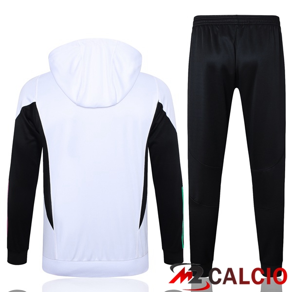 Insieme Tuta Calcio Con Cappuccio Bayern Monaco Bianco 2023/2024