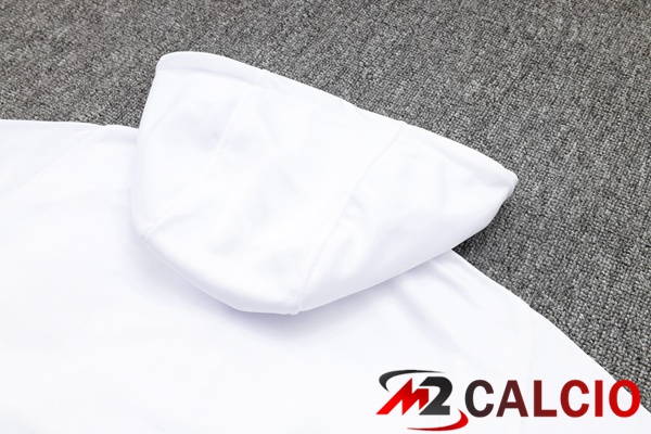 Insieme Tuta Calcio Con Cappuccio Bayern Monaco Bianco 2023/2024