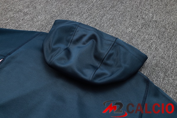 Insieme Tuta Calcio Con Cappuccio AFC Ajax Blu Reale 2023/2024