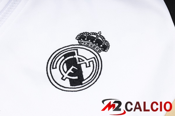 Insieme Tuta Calcio Con Cappuccio Real Madrid Bianco 2023/2024
