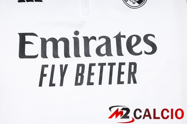 Insieme Tuta Calcio Con Cappuccio Real Madrid Bianco 2023/2024