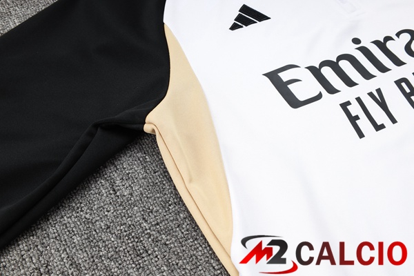 Insieme Tuta Calcio Con Cappuccio Real Madrid Bianco 2023/2024