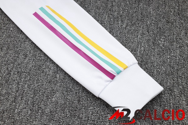 Insieme Tuta Calcio Con Cappuccio Real Madrid Bianco Blu Reale 2023/2024