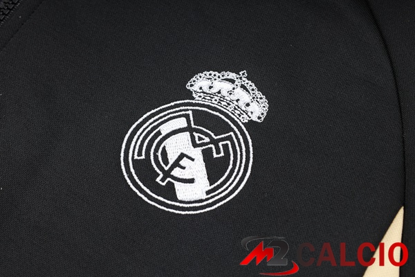 Insieme Tuta Calcio Con Cappuccio Real Madrid Nero 2023/2024