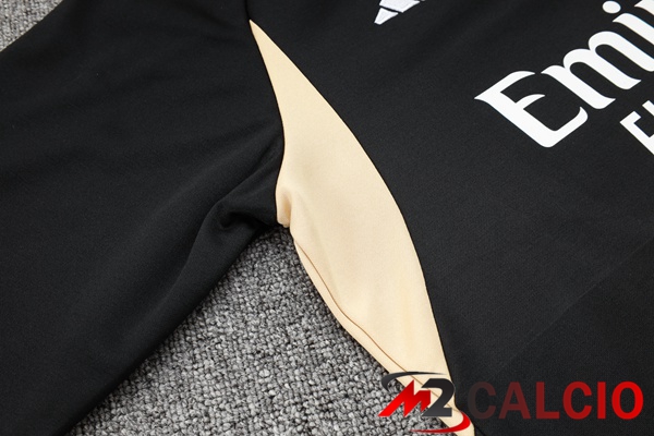 Insieme Tuta Calcio Con Cappuccio Real Madrid Nero 2023/2024