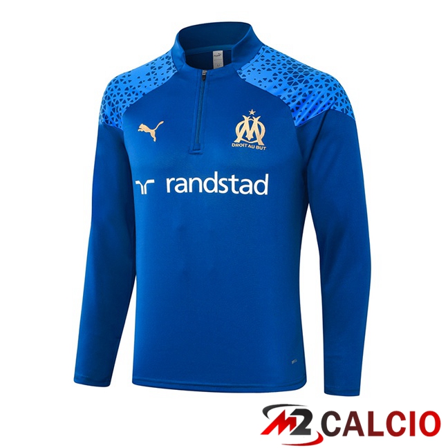 Maglie Calcio Personalizzate,Tute Calcio Squadre,Maglia Nazionale Italiana Calcio | Felpa Allenamento Marsiglia OM Blu 2023/2024