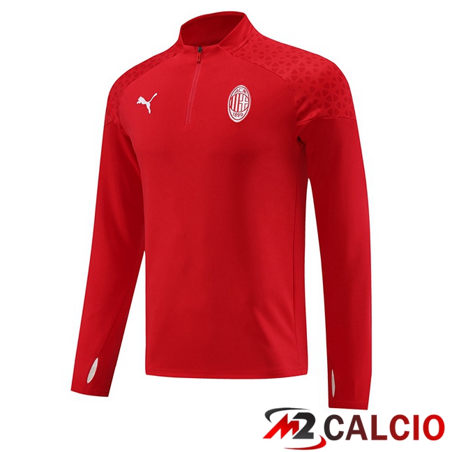 Maglie Calcio Personalizzate,Tute Calcio Squadre,Maglia Nazionale Italiana Calcio | Felpa Allenamento AC Milan Rosso 2023/2024