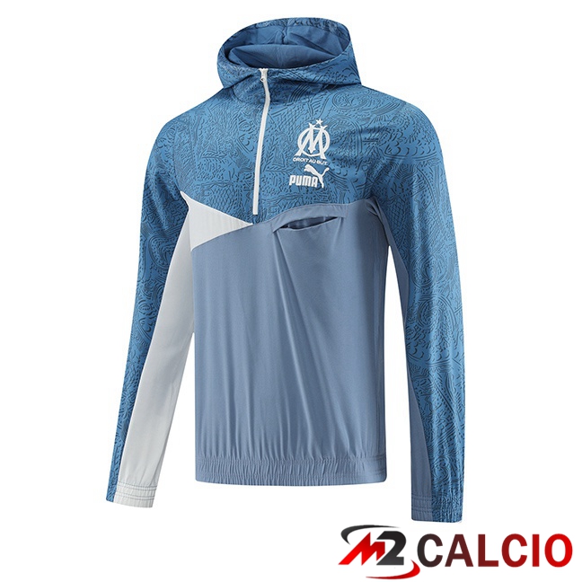 Maglie Calcio Personalizzate,Tute Calcio Squadre,Maglia Nazionale Italiana Calcio | Giacca A Vento Marsiglia OM Blu 2023/2024