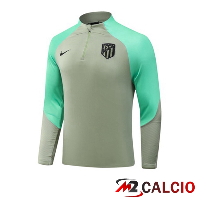 Maglie Calcio Personalizzate,Tute Calcio Squadre,Maglia Nazionale Italiana Calcio | Felpa Allenamento Atletico Madrid Verde 2023/2024