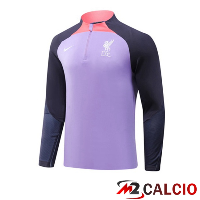 Maglie Calcio Personalizzate,Tute Calcio Squadre,Maglia Nazionale Italiana Calcio | Felpa Allenamento FC Liverpool Viola 2023/2024