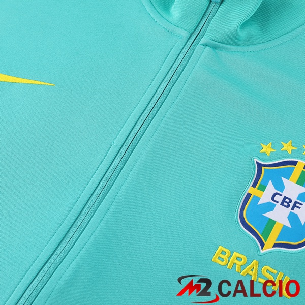 Insieme Tuta Calcio - Giacca Brasile Verde 2023/2024