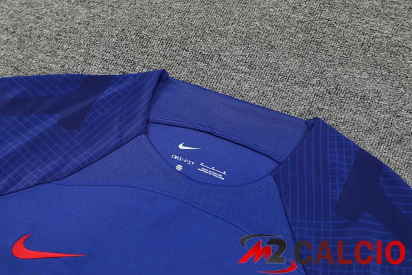 Insieme T Shirt Allenamento FC Barcellona + Pantaloncini Blu Reale 2023/2024