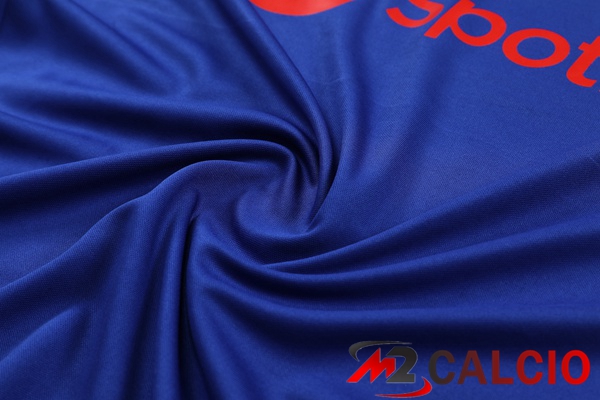 Insieme T Shirt Allenamento FC Barcellona + Pantaloncini Blu Reale 2023/2024
