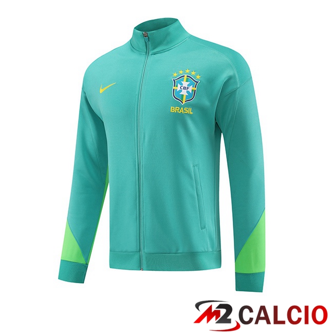 Maglie Calcio Personalizzate,Tute Calcio Squadre,Maglia Nazionale Italiana Calcio | Giacca Calcio Brasile Verde 2023/2024