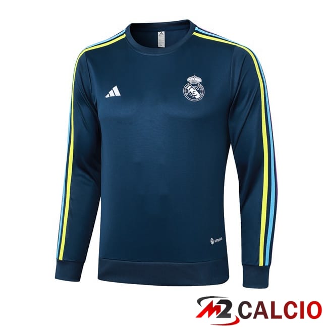 Maglie Calcio Personalizzate,Tute Calcio Squadre,Maglia Nazionale Italiana Calcio | Felpa Allenamento Real Madrid Blu Reale 2024/2025