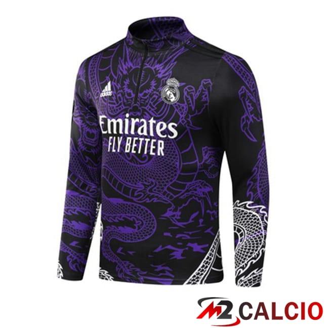 Maglie Calcio Personalizzate,Tute Calcio Squadre,Maglia Nazionale Italiana Calcio | Felpa Allenamento Real Madrid Viola 2024/2025