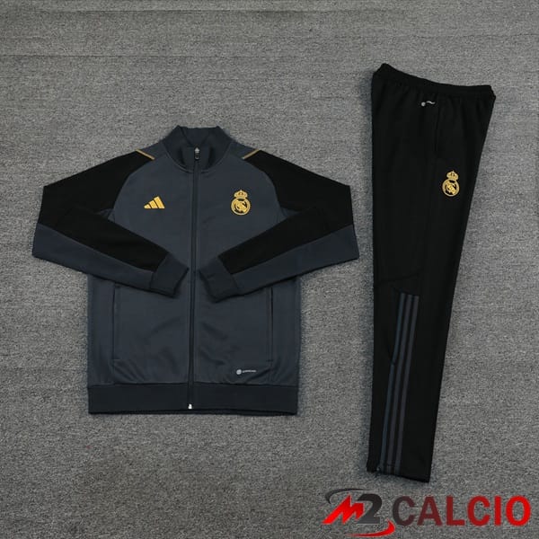 Insieme Tuta Calcio - Giacca Real Madrid Grigio 2024/2025