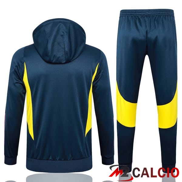 Tuta Calcio - Felpa Con Cappuccio Real Madrid Blu Reale 2024/2025