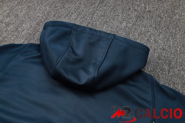 Tuta Calcio - Felpa Con Cappuccio Real Madrid Blu Reale 2024/2025