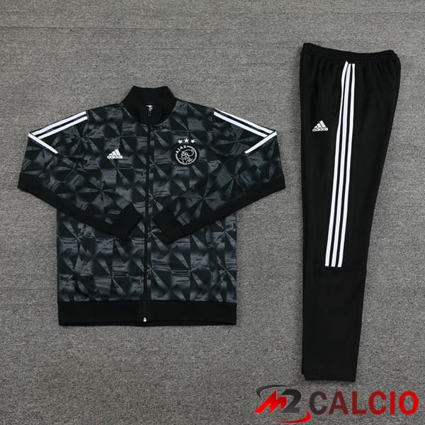 Insieme Tuta Calcio - Giacca AFC Ajax Nero 2024/2025